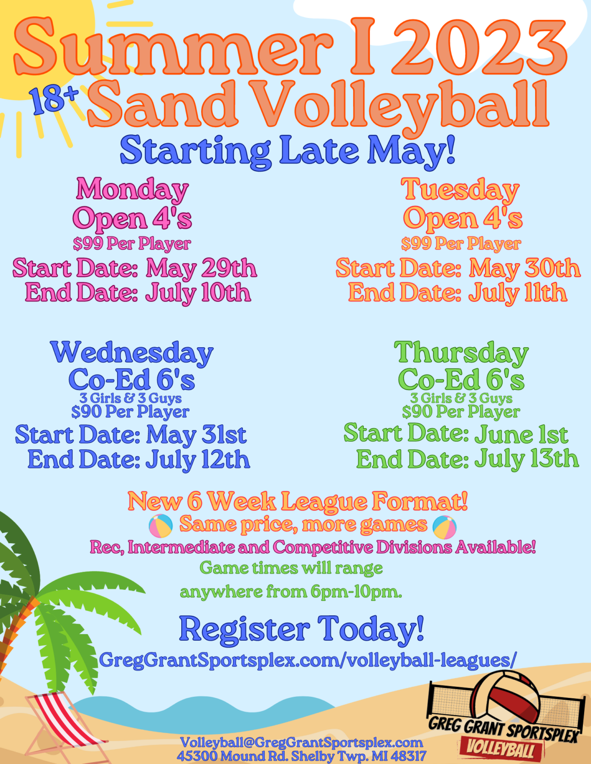 Adult Sand Volleyball Summer I 2023 Greg Grant Sportsplex 0016