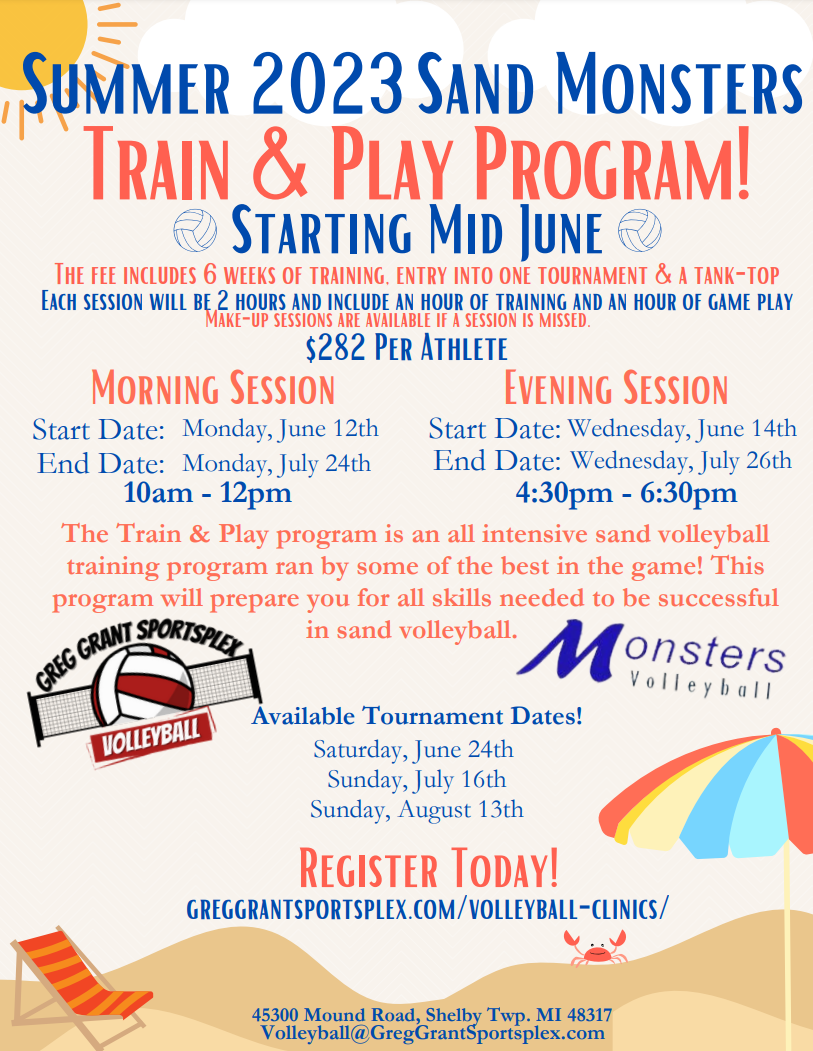 Sand Monsters Train & Play! Greg Grant Sportsplex