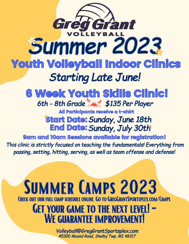 Volleyball Clinics Greg Grant Sportsplex